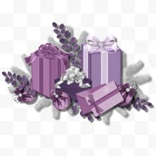 礼物紫色礼物装饰