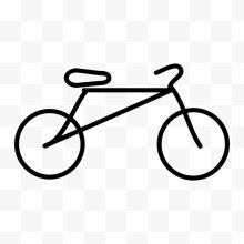 黑色线条自行车图稿...
