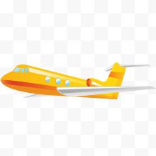 卡通黄色的飞机设计...