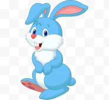 一只蓝色兔子
