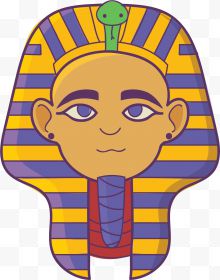 卡通埃及金字塔法老