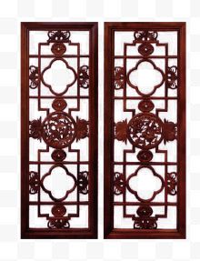 中国风古典木框窗框门框边...