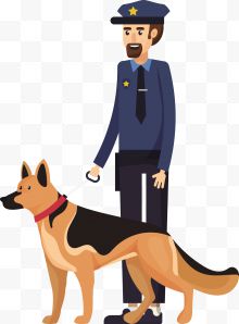 矢量警察与警犬下载...