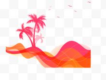 夏日海滩旅游海报背景图片