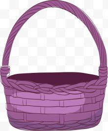 卡通手工紫色篮子