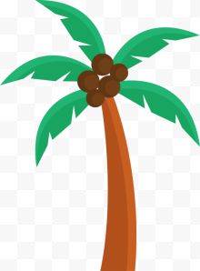 椰子树矢量热带夏威夷...