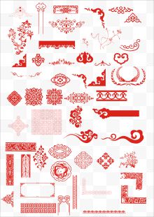 春节红色装饰边框