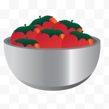 卡通碗里的水果设计