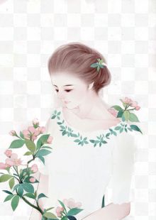 唯美手绘人物插画