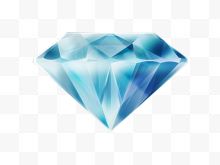 蓝色水晶钻石图标
