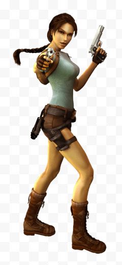 Lara Croft侧视图