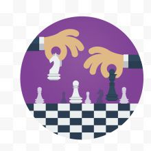 国际象棋竞争矢量图标图