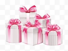 粉红色礼物盒