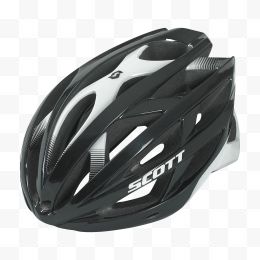 黑色银灰色自行车头盔
