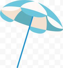 卡通蓝色遮阳伞