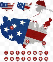美国旅游地图