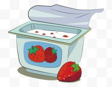 卡通草莓酸奶布丁