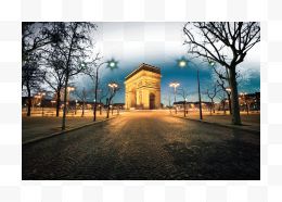 巴黎凯旋门街道图片
