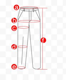 长裤服装线稿衣服测量简笔画线条