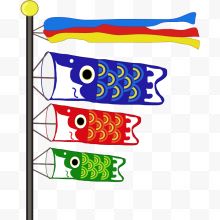 彩色小鱼旗帜