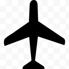 交通飞机标志超大黑色扁平...