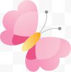 粉红卡通蝴蝶漂浮装饰