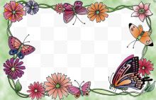 花卉蝴蝶相框