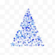 蓝色星星圣诞树