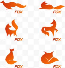 矢量各种形态狐狸设计