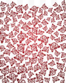 红色玫瑰花欧式底纹边框...