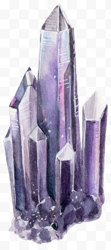 手绘创意紫色水晶图