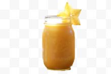 一杯鲜黄桃汁