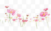 粉色清新花朵装饰图案