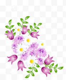 白色小花紫色鲜花花藤