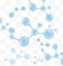 蓝色生物科技分子结构...