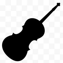 小提琴超大黑色扁平风格音乐器材集图标17