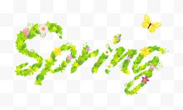 spring花体字