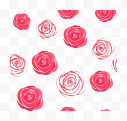 水彩玫瑰花朵无缝背景矢量