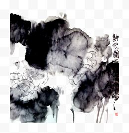 牡丹水墨画