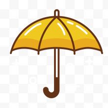 卡通黄色雨伞