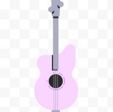 卡通粉色吉他