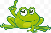 微笑的绿色青蛙