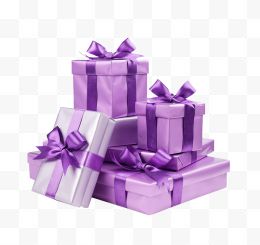 紫色的礼盒