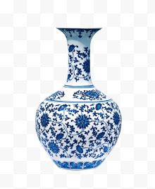 中国风复古青花瓷花瓶...