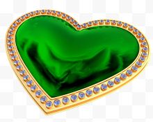 绿色心形宝石