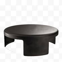 黑色圆形户外椅