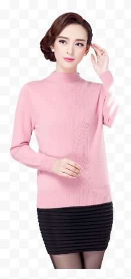 粉色针织女装