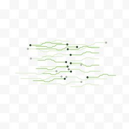 矢量绿色短线条电流线路