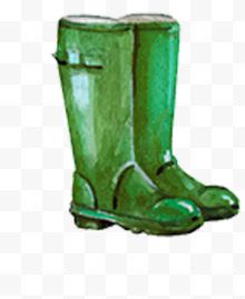绿色雨鞋