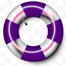 紫白色迷你风格矢量泳圈
